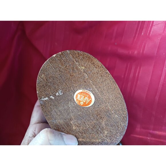 Leonardo Vtg Clown Figurine With A Breakfast Plate On Wooden Base - Picture 8 of 9